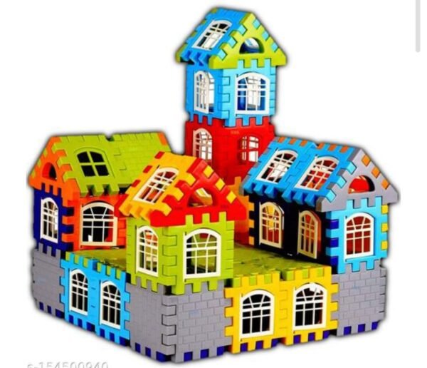 MBK 60+ PCS Kids Building Blocks Set with Windows - Educational Toys for Boys and Girls 2-5 Years - Multicolour