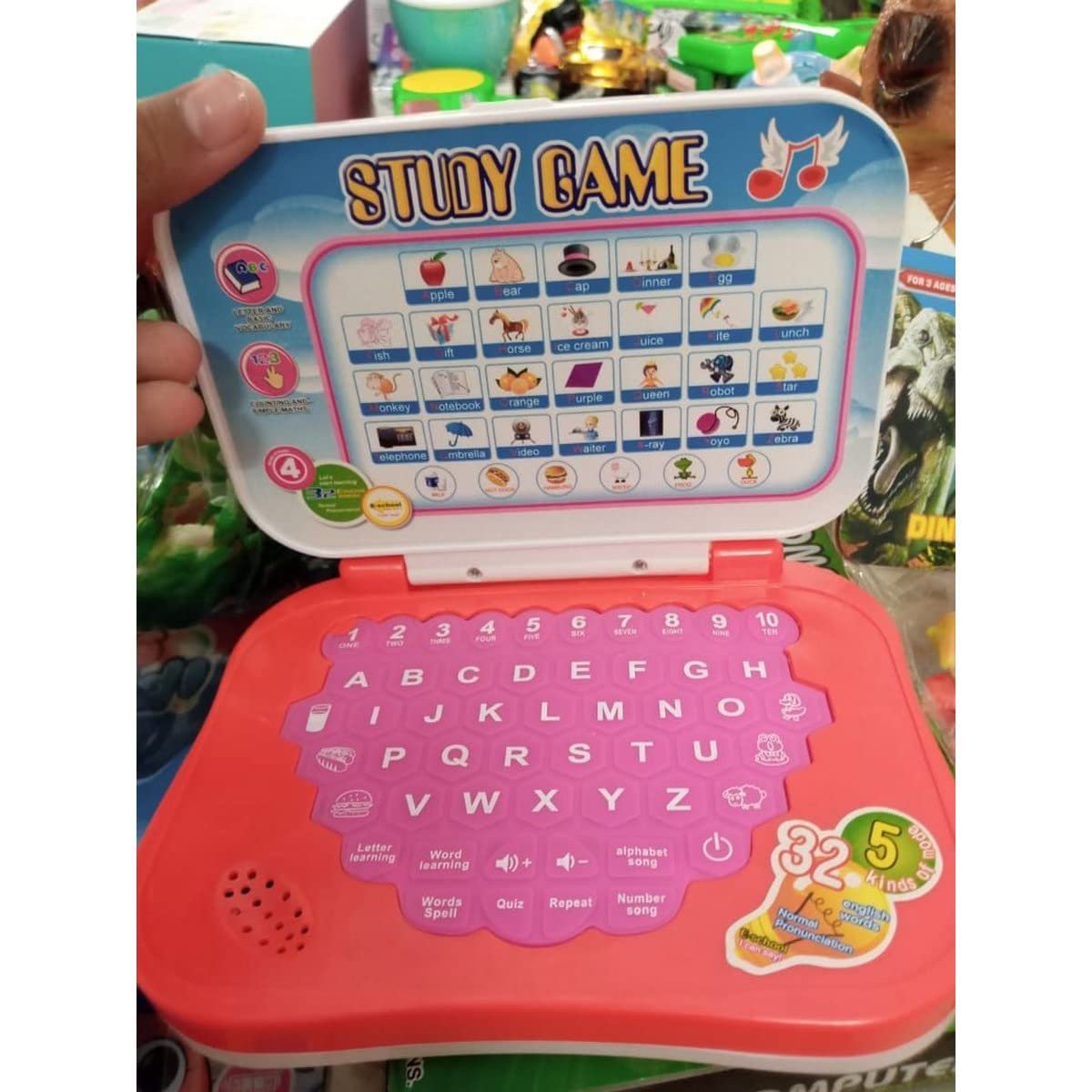 Educational Laptop Toys for Kids,Numbers Alphabets Learning Kids Baby Toys with Led Display & Music Learning Tablet for Kids 3+ Years Boy Girl (Multi Color) (Pack of 1) (Multicolor 04) - Image 2