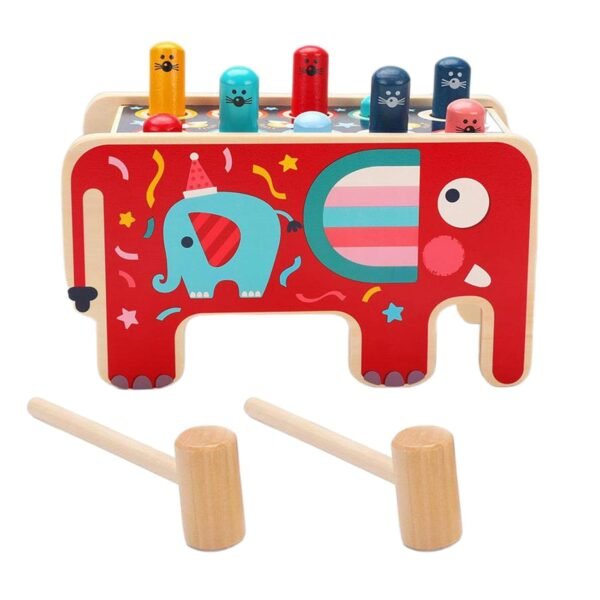 Toy Hammering Pounding Bench Montessori Beat Toys Playset for Kids Learning Toys Style C - Image 3