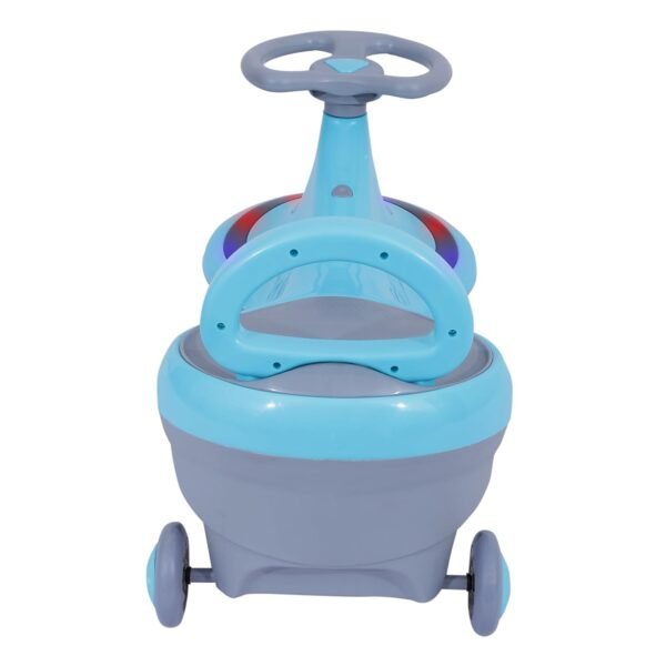 KURB Twister Swing Car for Kids 1-5 Years| Magic Car with Light & Music | Twister Car with Back Support | Swing Car with PU Wheels | Comfortable & Durable Seat (Blue) - Image 6