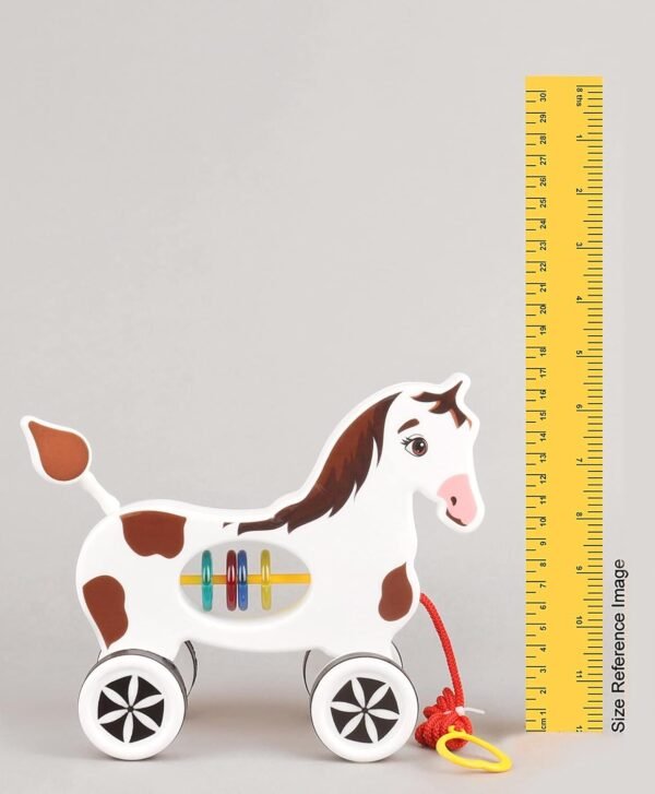 Storio Baby Products Pull Along Toddler Toy, Pull Along Toy with Attractive Design, Developmental Toy for 1 Year Old Girl Boy - Horse - Image 4