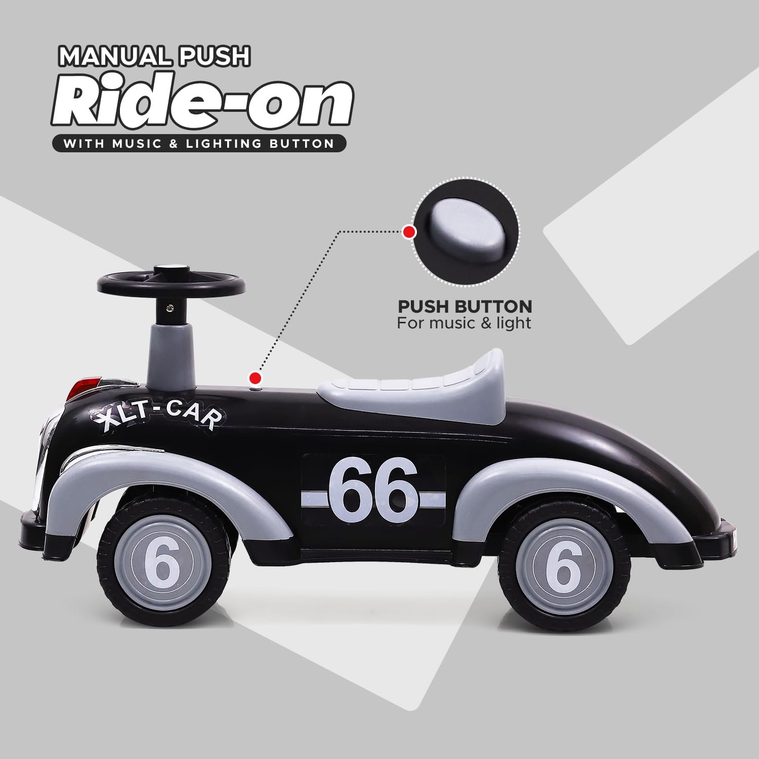 NHR Ride on Car Kids Play Ride on Toys PP Plastic 4 Wheel Magic Baby Slide Car - Image 6