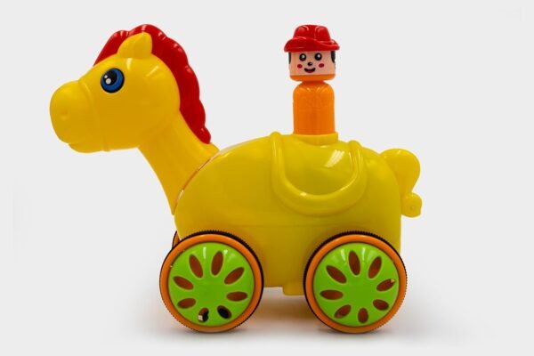 Push N Go Horse | Travel Toys | Birthday Gift | 1-6 Year | Realistic Design | Indoor Outdoor Play | Safe and Non-Toxic | Gift for Kids | Multicolour - Image 5