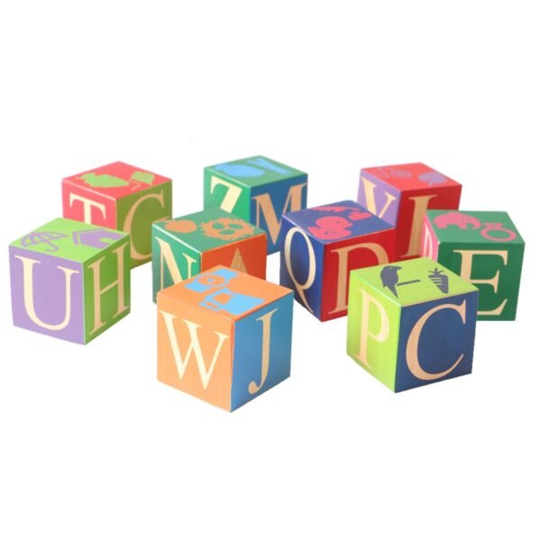 shumee Wooden Alphabet Blocks Toy (2 Years+) | Multicolor | Eco Friendly | Child Safe | Learn Alphabets & Word Building | Sensory Toy - Image 4