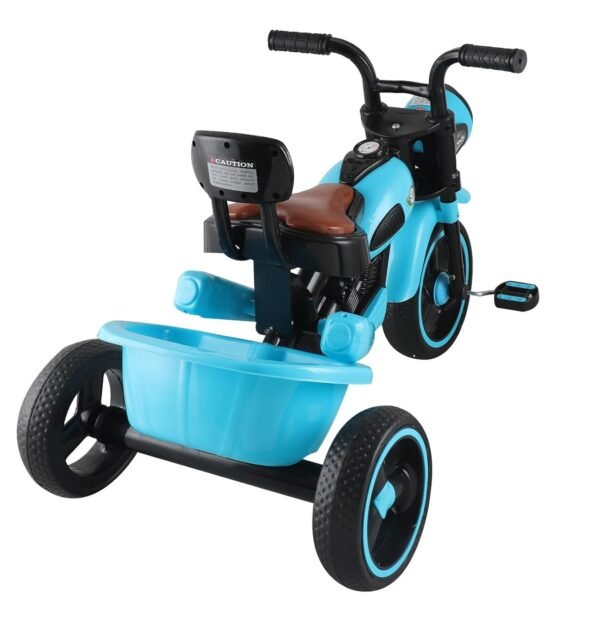 Kids Tricycle with Front Light and Musical Features, Trike for Indoor and Outdoor Use, Sturdy and Safe Design with Big EVA Wheels, for Kids Ages 1 to 5 Years, Up to 30 kg Capacit (Blue) - Image 4
