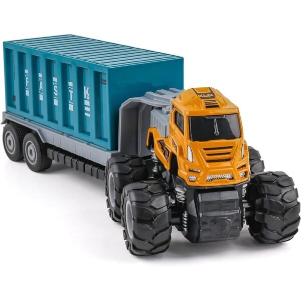 Toy Truck Diecast Alloy Logistic Transportation Truck for Kids 2 Year Above Friction Powered Miniature Toy for Kids