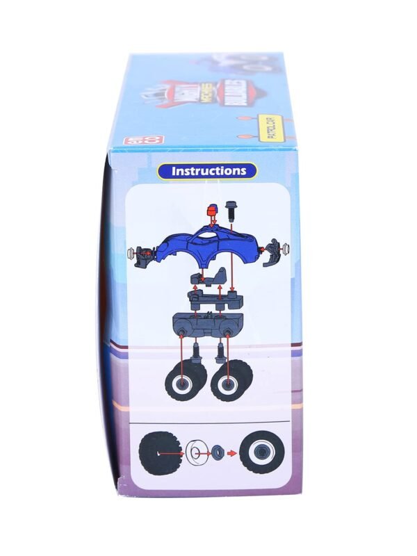 Patrol Car|Build&Combine Vehicle|Easy to Build Pull Back&Friction Vehicle|Develop Motor&Cognitive Skills for Kids 3+|Role Play Toy|Birthday&Return Gift|Made in India,Multi - Image 6