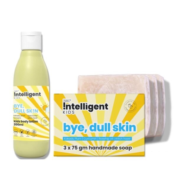 Tuco® Kids Dull Skin Soap (75gx3) & Dull Skin Lotion (200ml) | Everyday Use for Ages 3+ Kids | Paraben & Sulphate Free | For kids 4-10, 2-5, 10-15 years | SLS & Paraben free | Pack of 2