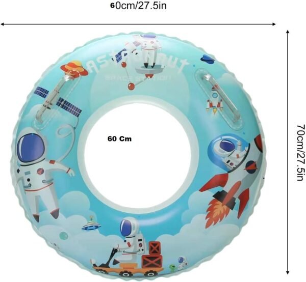 Unicorn Swim Ring Rainbow Horse Pool Swim Ring Naruto Pool Inflatable Water Ring Toys for Kids and Adults - (80 CM, NASA World) - Image 4