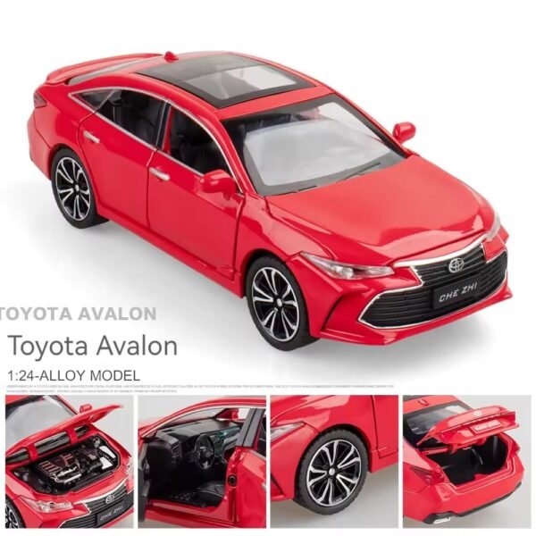 Toy Car 1:24 Toyota Avalon Metal Alloy Diecast Car Model Miniature Model with Sound Light Model Boys Toys for Children\'s/ (Multi Colour) (Heavy Material) - Image 2