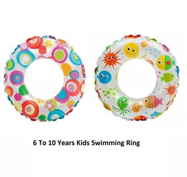 Pool Party Swimming Ring Kids Learing Ring for Girls and Boys Swimming Tube (6-10Year) (Size - 24\'\'inch) (Multi Color) (1 PIS) - Image 4