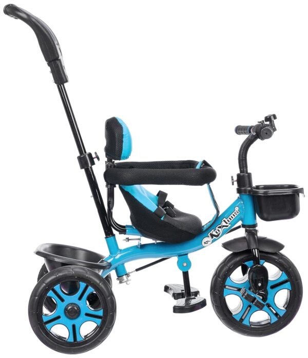 Tricycle for Kids with Comfy Seat - The Parent\'s Choice for 1-5 Years Old, 30kg Max, Luxurious & Durable Trike. Advanced Parental Control Handle and Safety Belt, Blue - Image 2