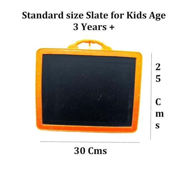 Slate For School Kids And Children Education Purpose For 3-6 Years Age (Free Color Slate Pencils) Set Of -2 Slate., Multicolor