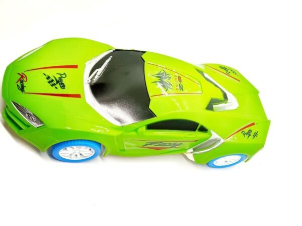 AR Kids Racing Car Toy, Light Up Wheels, Green Sports Car Design, Premium Car Toy for Kids Realistic Miniature Model Gift 1+yrs Girls Boys Multicolor Ages 1-5 Years - Image 3