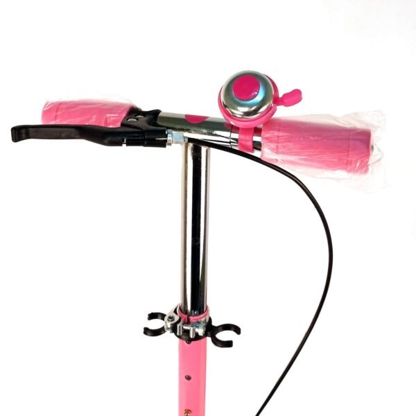 Ixora® Kick Scooter for Kids 3 Wheeler Foldable Kick Skating Cycle with Brake and Bell, LED on Wheels and Height Adjustable for Boys and Girls for 3-7 Years (Pink) - Image 5