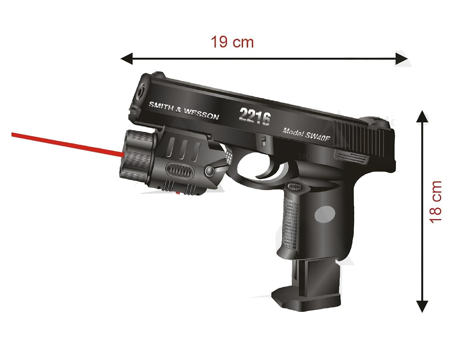 CAMBLY Quick Load Air Sports Laser Mauser Gun Toy with 120 BB Bullets | Big Size | Army, Police & PUBG Gun | Guns & Darts | Multicolor| Suitable for 8+ Age | - Image 3