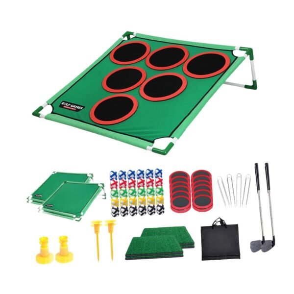 Lyla Golf Pong Putting Game Set Party Activities for Ages 4-8 Year Old Kids Beach Double Rack