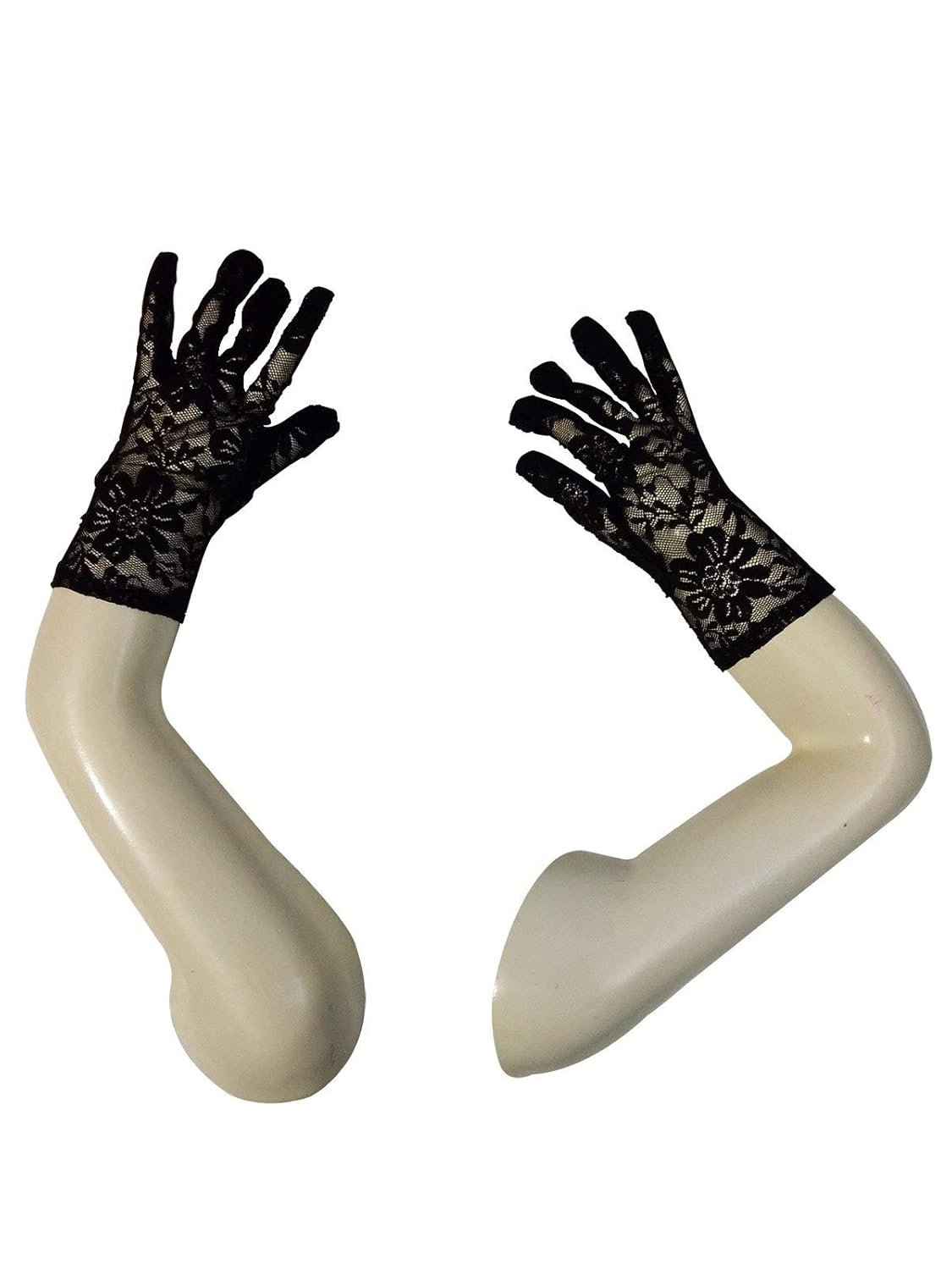 BookMyCostume Black Hand Lace Gloves Dance Costume Accessory for Girls - Image 3