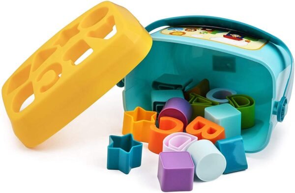 Niku Baby\'s First Blocks Shapes sorter Toy for Kids, Toddlers, Baby, Girls 0-3 Years | 16 Blocks, 8 Shapes | Best Birthday Gift | BPA Free Non Toxic - Image 3