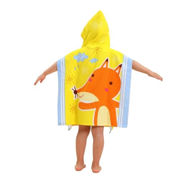 Hooded Poncho Towel for Kids | Double Side Terry | Printed Cape Towels for Kids (Dino) - Image 6