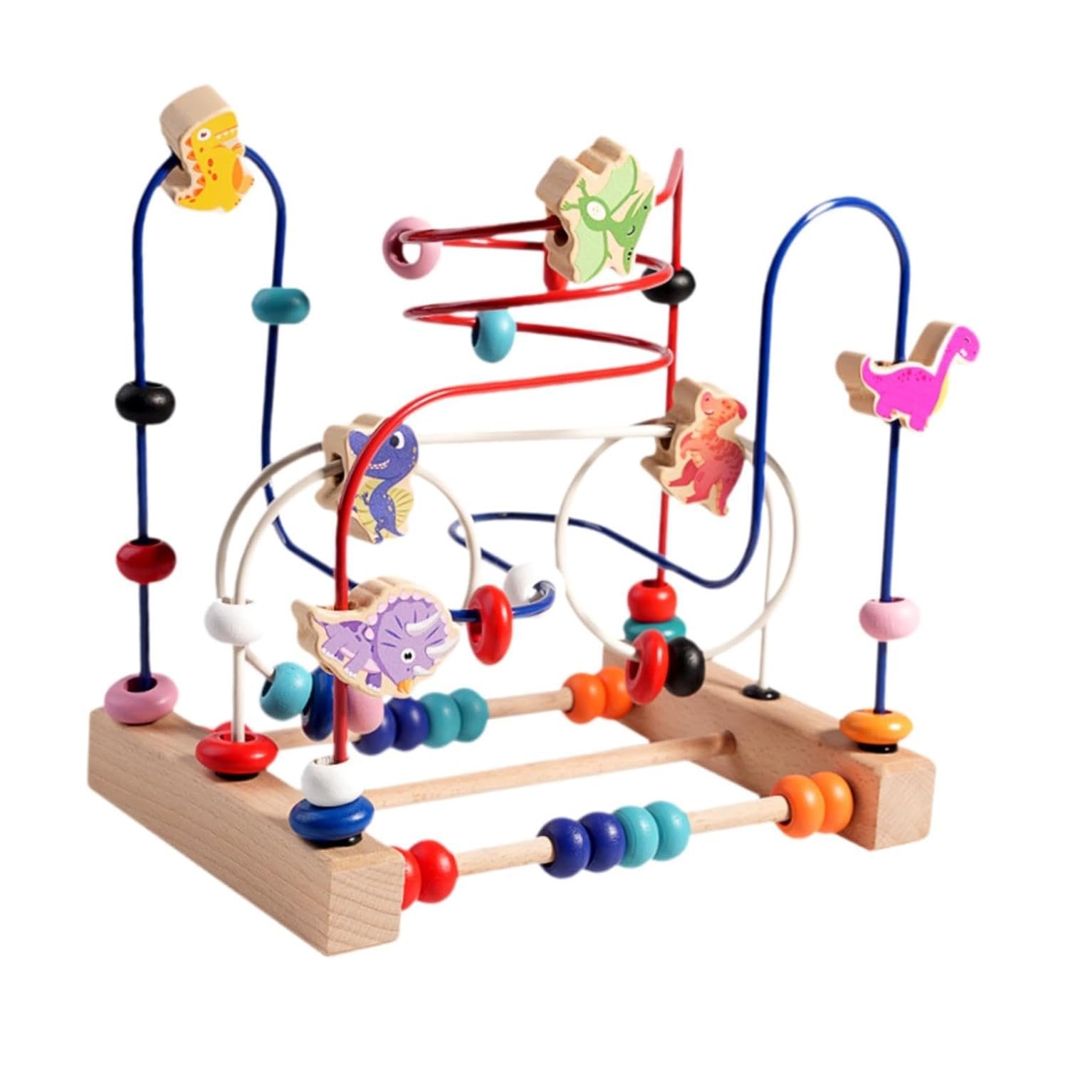 ATORSE™ Bead Maze Toys Color Perception Dinosaur Bead Maze Kids Babies Ages 0-3 Years|Baby | Toys for Baby | Developmental Baby Toys - Image 4