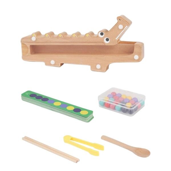 bnf® Crocodile Clip Bead Toy Wooden Beads Game for Girls Boys 3 4 5 Year Old Kids