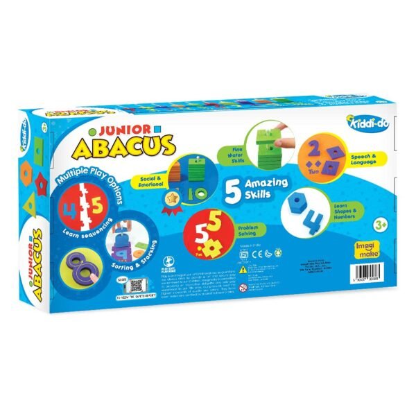 Imagimake Junior Abacus | Learn Number, Shapes & Colours | Abacus for Kids | Educational toys for 3+ year old | Stacking Toys | Montessori Toys | Gift for 3 year old boy & girl,multicolor - Image 6