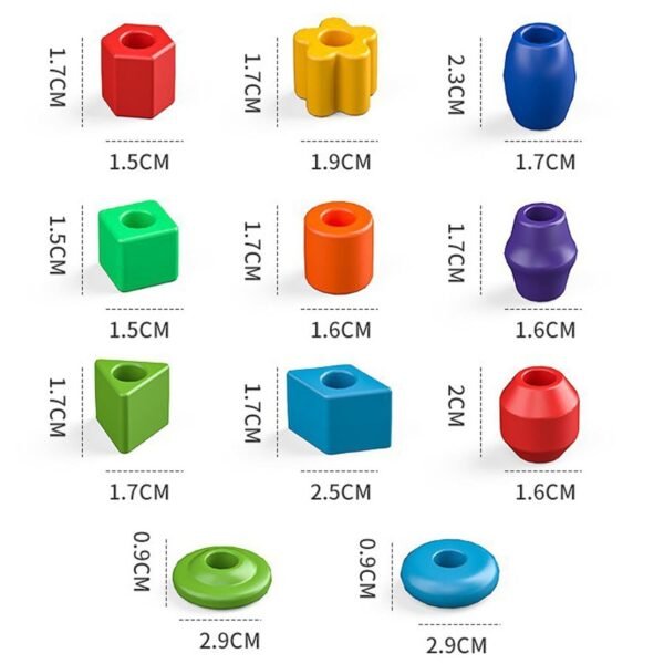 bnf® 50Pcs Montessori Beads Toys Early Learning Educational Toys for Children Baby | Toys for Baby | Developmental Baby Toys - Image 2
