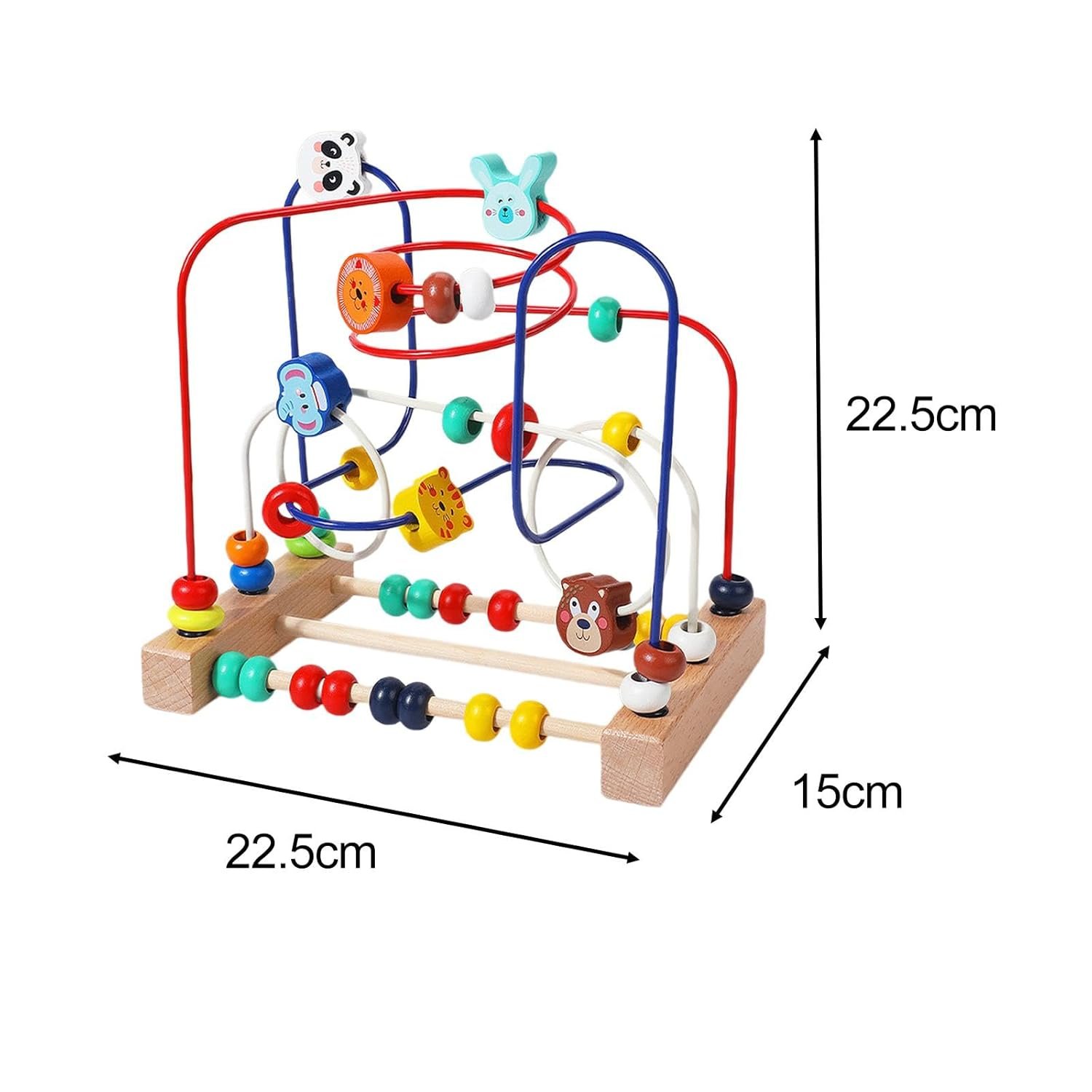 CALANDIS® Bead Maze Toy Birthday Gifts Puzzle Beads for Boys Girls Kids Ages 0-3 Years 22.5x22.5x15cm B | Developmental Baby Toys | Toys for Baby - Image 3