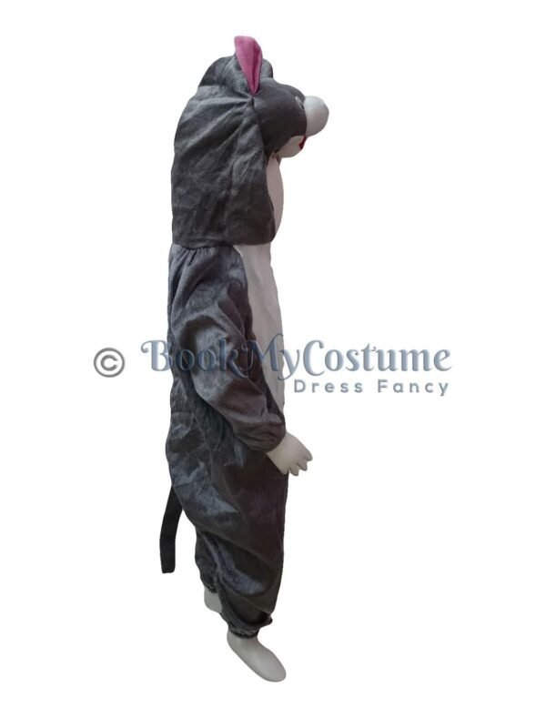 BookMyCostume Grey Cat Cartoon Kids Fancy Dress Costume - Image 2