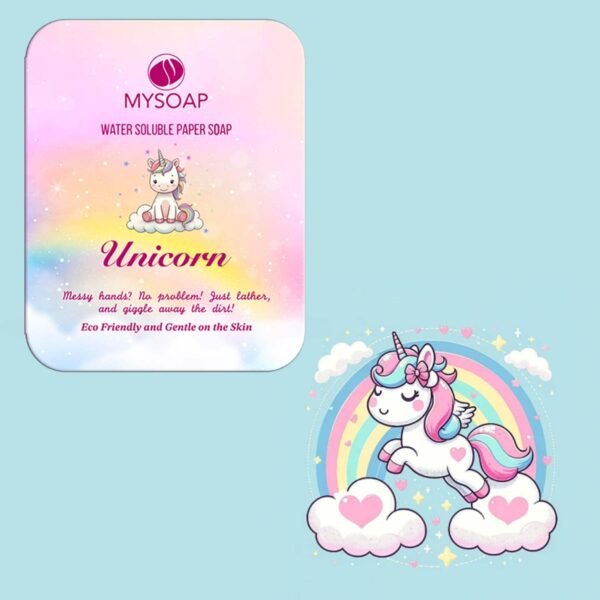 Unicorn Soap for Kids | MY SOAP | Colorful & Printed | Instant Hygiene Strips | Pack of 5 (50 Strips) – The Perfect Mess-Free Handwashing Solution? - Image 6
