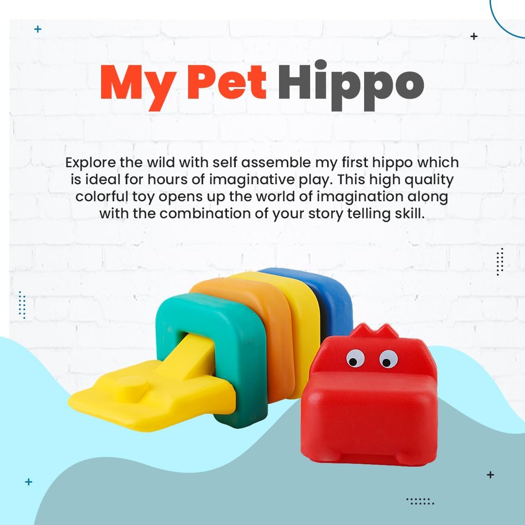 OK Play My Pet Hippo, Plastic Toy for Kids, Multicolor,1 to 2 Years - Image 4