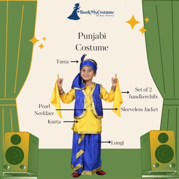 BookMyCostume Punjabi Folk Dance Costume Bhangra for Boys and Men 6-7 years - Image 5
