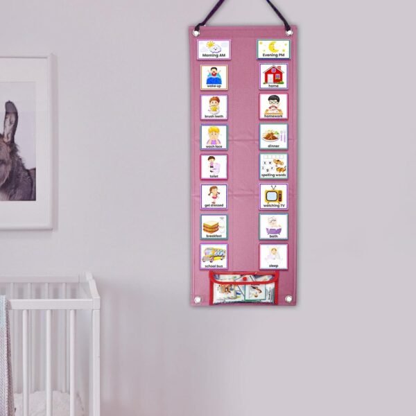 Toy Kids Visual Schedule Calendar Routine Cards for Children New Year Gifts Boys - Image 2