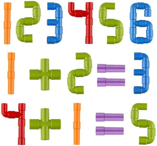 85 Piece Plastic Pipe Puzzle Toy for Kids,Block Game for 3-8 Years Old Kids Boys & Girls,Random Color (Pipe Puzzle Kids Building Block Toys) - Image 3