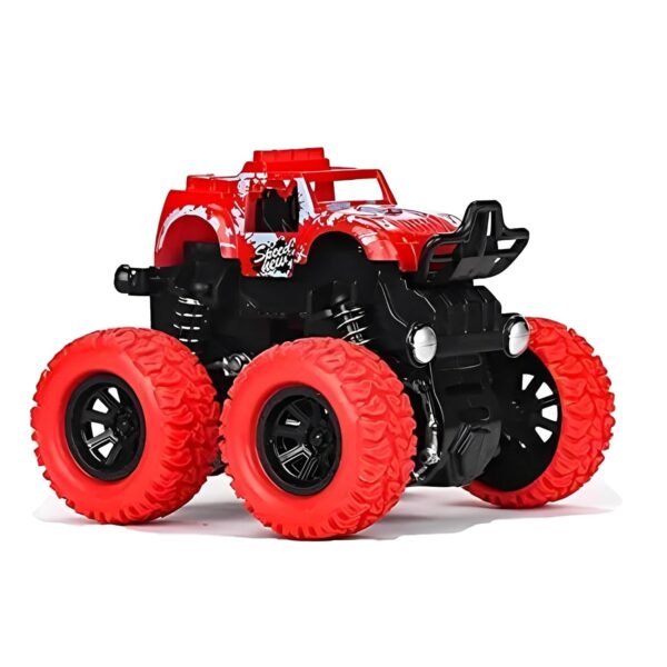 Neel Monster Trucks (Pack of 4), Friction Powered Monster Car Toys for Boys 3-7 Years Old, Durable High-Density Alloy and Non-Toxic Plastic, Non-Slip Tires for Educational Play(Pack of 4) (4)