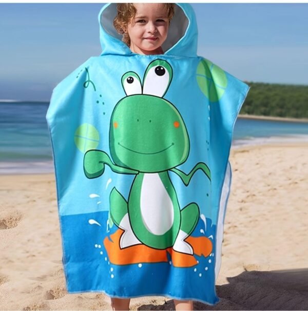 Butterthief Poncho Towel for Kids | Hooded Bath Towels | 60 x 120 cm Toddler Pool Towel for Boys & Girls, 1-7 Years (Blue1)