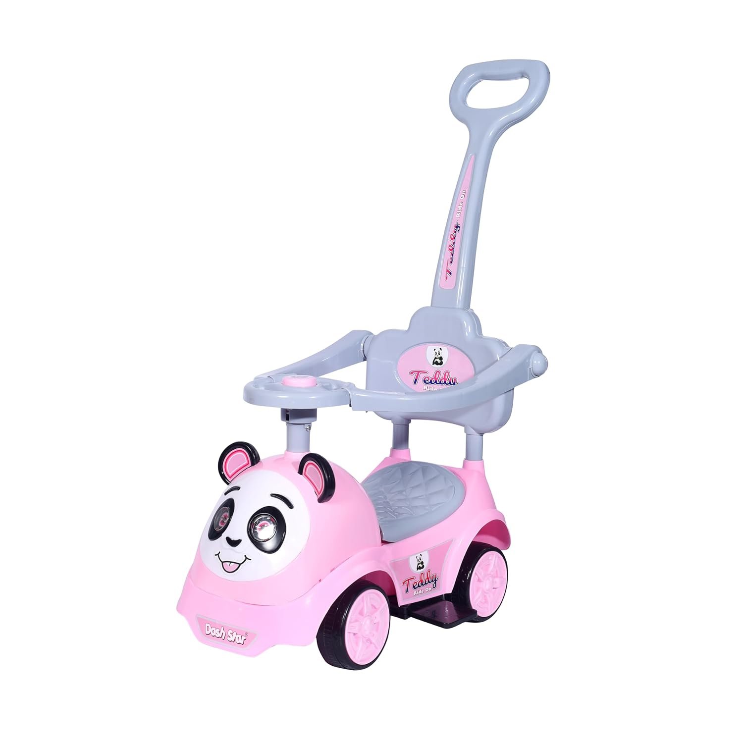 JoyRide Teddy Plus Ride On Push Musical Baby Car with Protective Arm Rest and Parent Handle, Storage, Age 1-3 Years (Blue) - Image 5