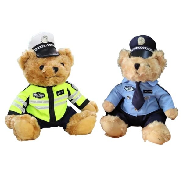 bnf® Stuffed Animal Plush Toy Pillow Police Bear Toy Doll for Children Girls Boys Green - Image 4