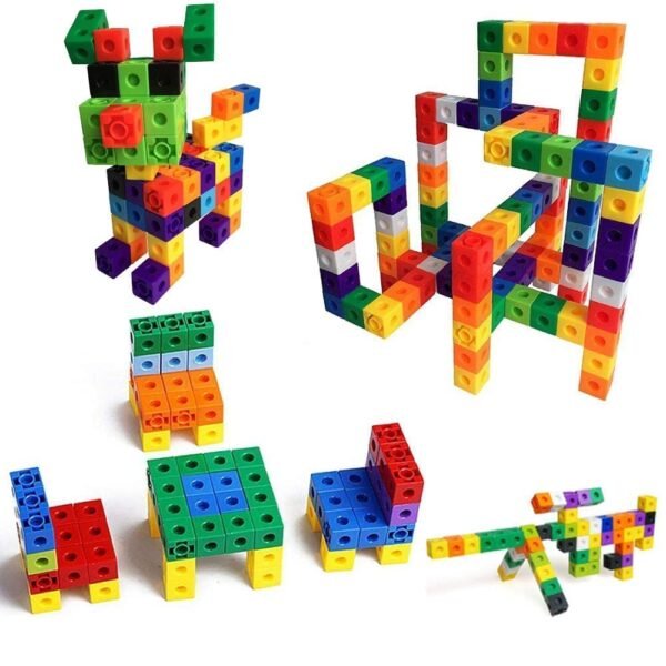 Smart Activity Cube Mathematics Low Base Blocks Fun and Learning Blocks for Kids,Block Game for 3-8 Years Old Kids Boys & Girls - Multi Color