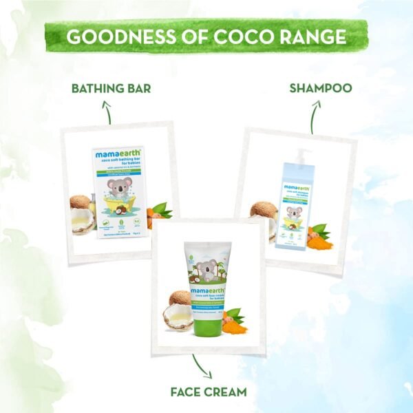 Mamaearth Coco Soft Bathing Bar for Babies, pH 5.5, with Coconut Oil & Turmeric - Pack of 2 * 75g - Image 6