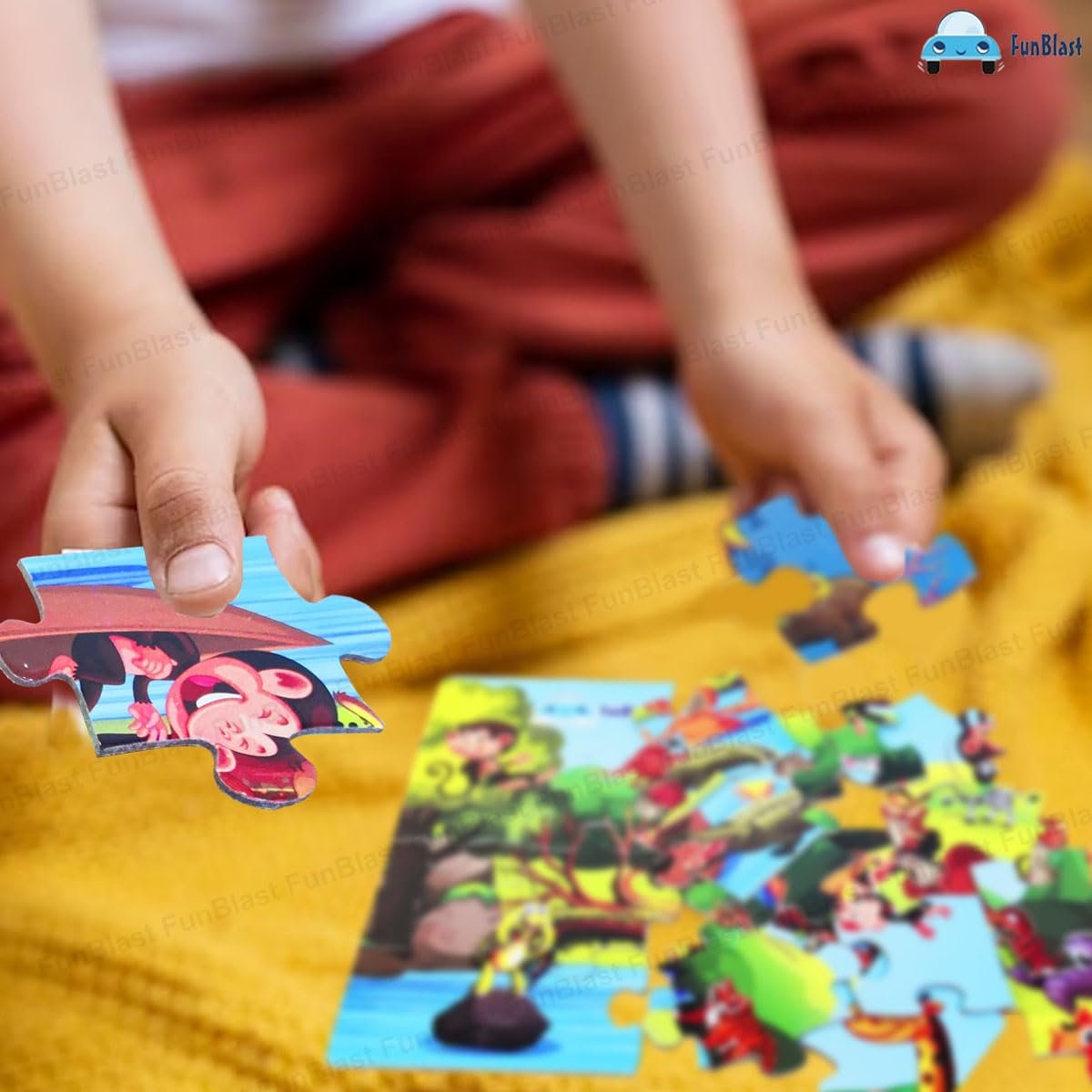 FunBlast Kids Puzzles, Animal and Birds Jigsaw for Ages 3-5 Years, Set of 4-96 Pcs (Multicolor, Size 30X22 CM) - Image 5
