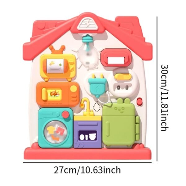 bnf® Busy Board Toy Multifunction Montessori Toy for Ages 0-3 Years Kids Children Red | Toys for Baby | Developmental Baby Toys - Image 3