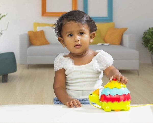 Giggles Funskool Pull Along Turtle, Activity & Learning Toy for Babies, Toddlers, For Baby Boys & Girls, Encourage Walking, Improve Balance, Multicolour, Gift Set for Kids, Ages 18+ Months - Image 2