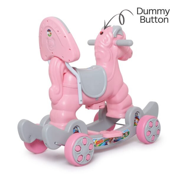 eHomeKart Rocking Horse Ride On for Kids - Murphy Super 2-in-1 Horse Rocker Cum Ride On Toy with Backrest - Ideal Age - 1 Year to 3 Years, Weight Supported - Upto 25 KG (Pink) - Image 5