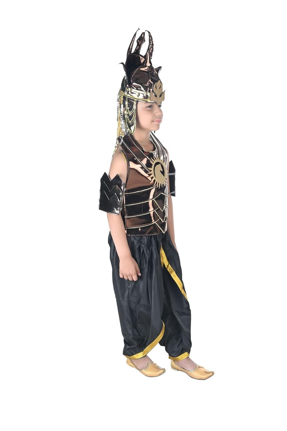 BookMyCostume Baahubali Warrior Indian Movies Character with Helmet Kids & Adults Fancy Dress Costume - Image 2
