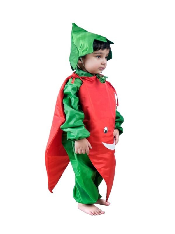 BookMyCostume Carrot Gajar Vegetable Kids Fancy Dress Costume - Image 3