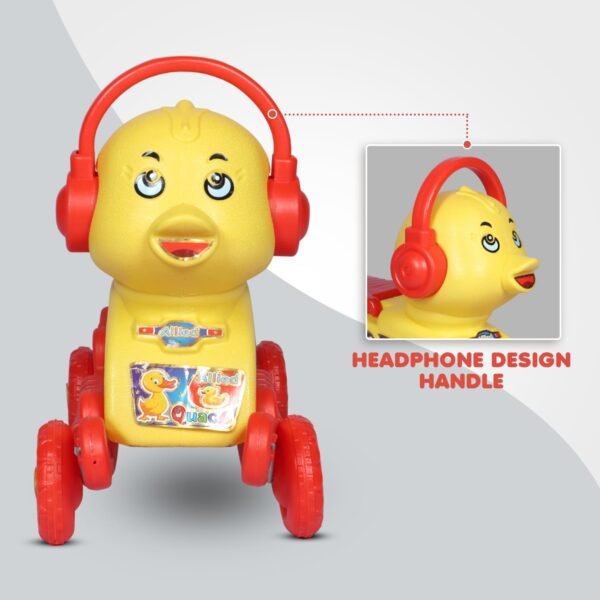 Quack Duck Rider for Kids 1-3 Years Old 2-in-1 Rocker/Ride-Ons & Wagons Non Battery Operated Rideon (Red & Yellow) - Image 6