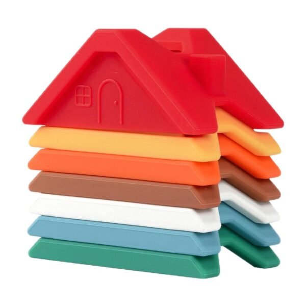 bnf® Silicone Stacking Toys Fine Motor Skills Educational Toy for Children Red Baby | Toys for Baby | Developmental Baby Toys - Image 2