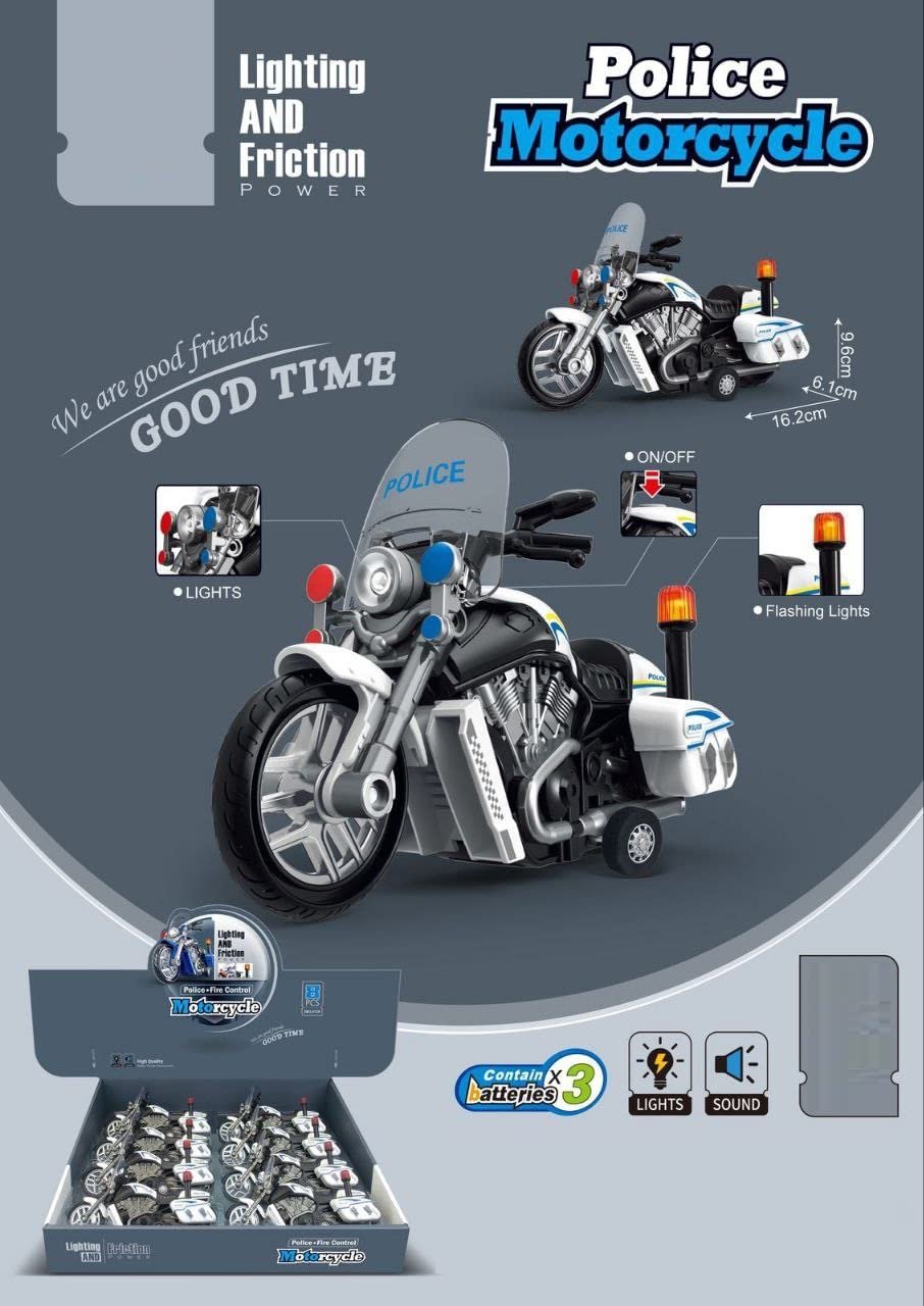 Police Motor Vehicles Toy - Pull Back Motor Vehicles Toys, Tiny Gift with Music Lighting, Latte Motor Vehicless Toy for Kids Boys Age 3-8 Year Old(White)
